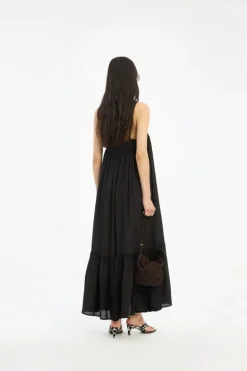 Midi A-Line Dress Black