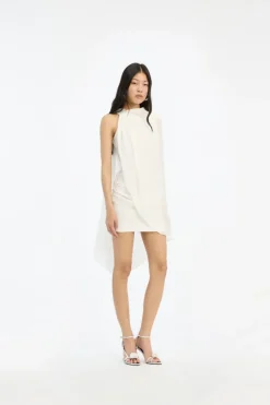 Mini Cape Dress White