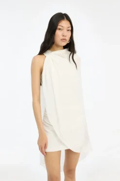 Mini Cape Dress White