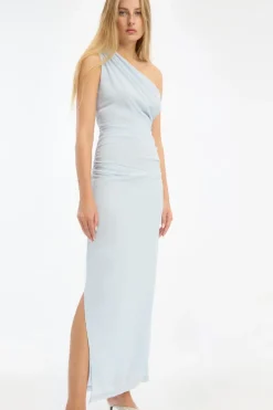 One Shoulder Dress Light Blue