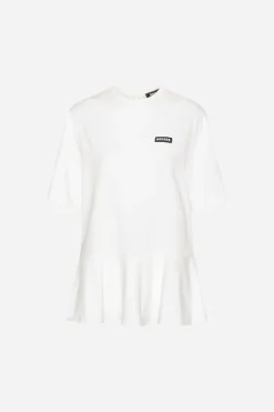 Peplum T-shirt Bright White