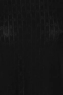 Pointelle Fitted T-shirt Black