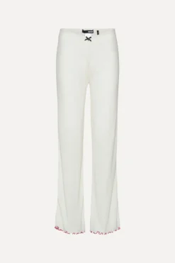POINTELLE LOW LEGGINGS WHITE