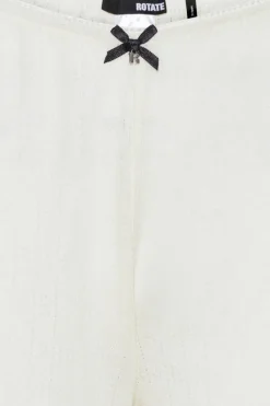 POINTELLE LOW LEGGINGS WHITE