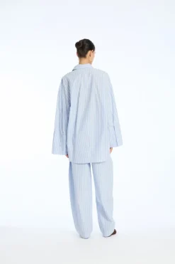 Poplin Oversized Shirt Blue