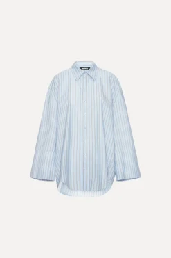 Poplin Oversized Shirt Blue