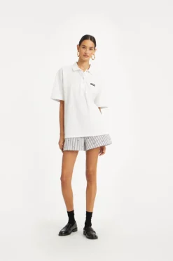 Poplin Shorts Striped Black