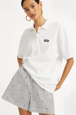 Poplin Shorts Striped Black