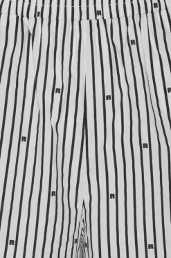 Poplin Shorts Striped Black
