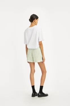 Poplin Shorts Striped Green