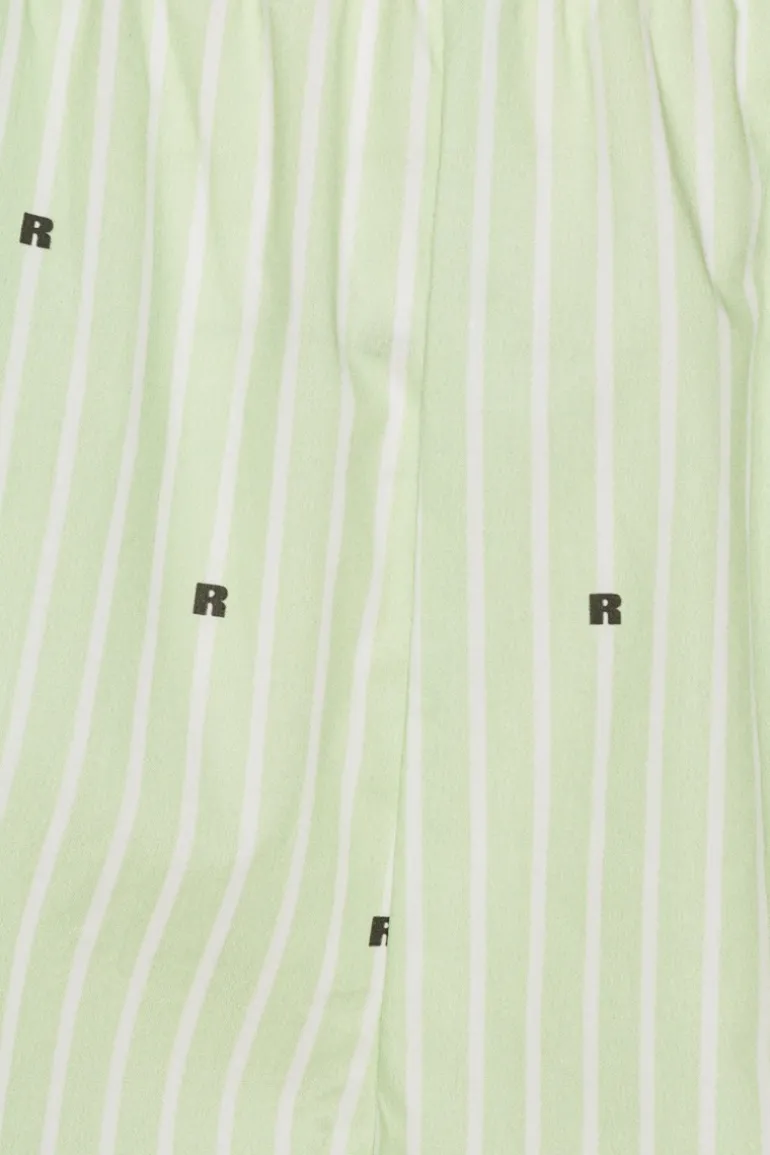 Poplin Shorts Striped Green