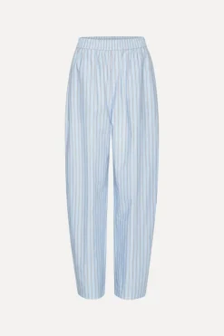Poplin Tapered Pants Blue