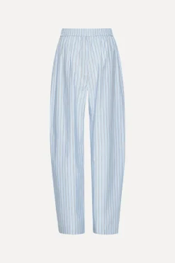 Poplin Tapered Pants Blue