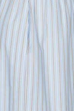 Poplin Tapered Pants Blue