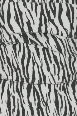 Printed Denim Top Black Print