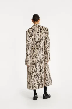 Printed Faux Fur Skirt Black Print