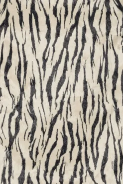Printed Faux Fur Skirt Black Print