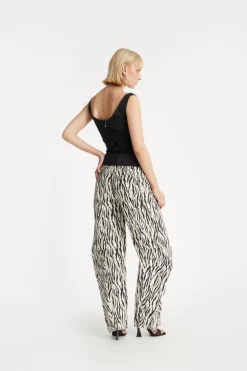 Printed Twill Cargo Pants Black Print