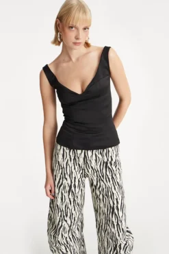 Printed Twill Cargo Pants Black Print