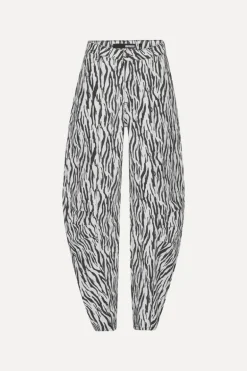Printed Twill Cargo Pants Black Print
