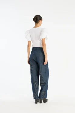 Puff Sleeve T-shirt Bright White