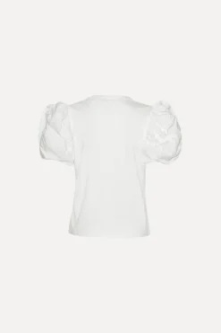 Puff Sleeve T-shirt Bright White