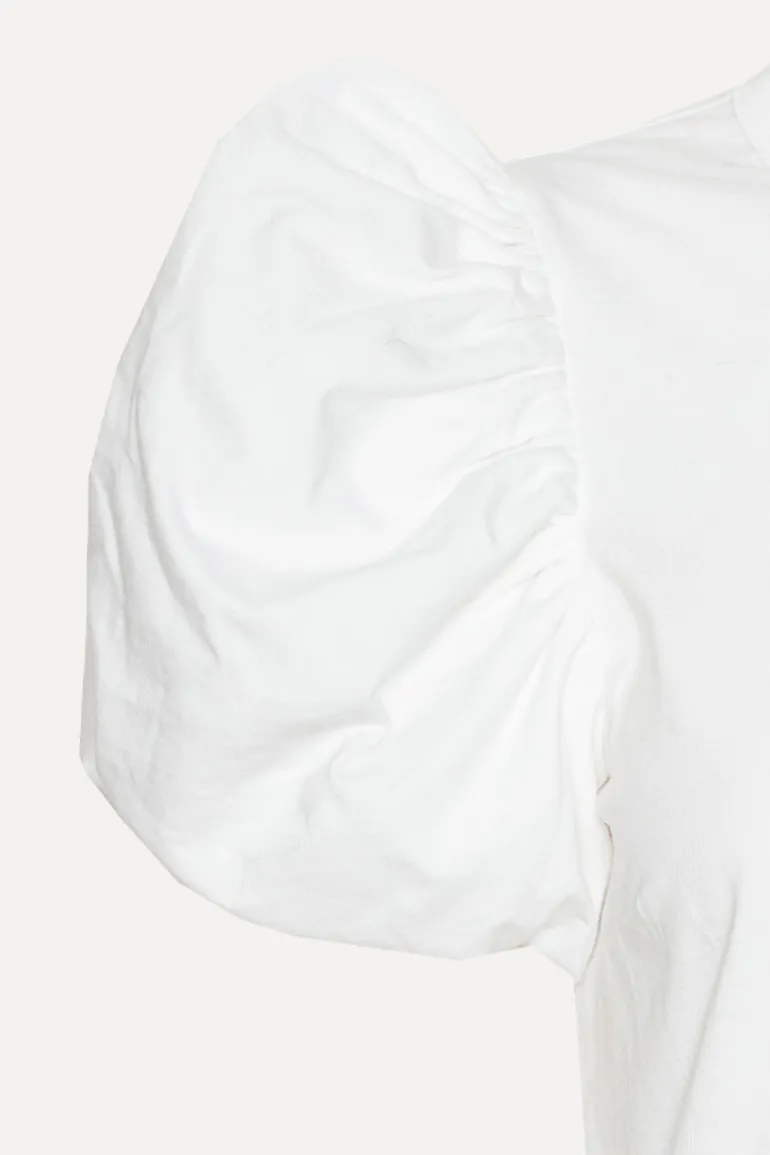 Puff Sleeve T-shirt Bright White