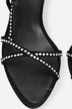 Rhinestone Sandal Black