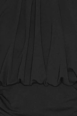 Ruched Ls Top Black