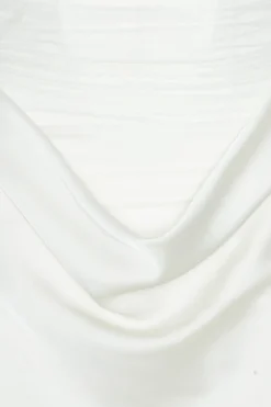 Ruched Maxi Dress White