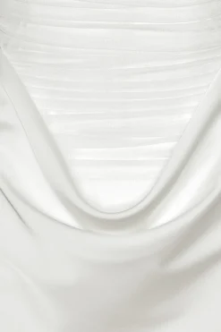 Ruched Mini Dress White