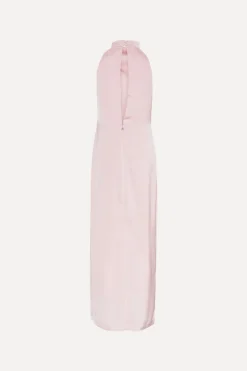 Satin Halterneck Dress Pink