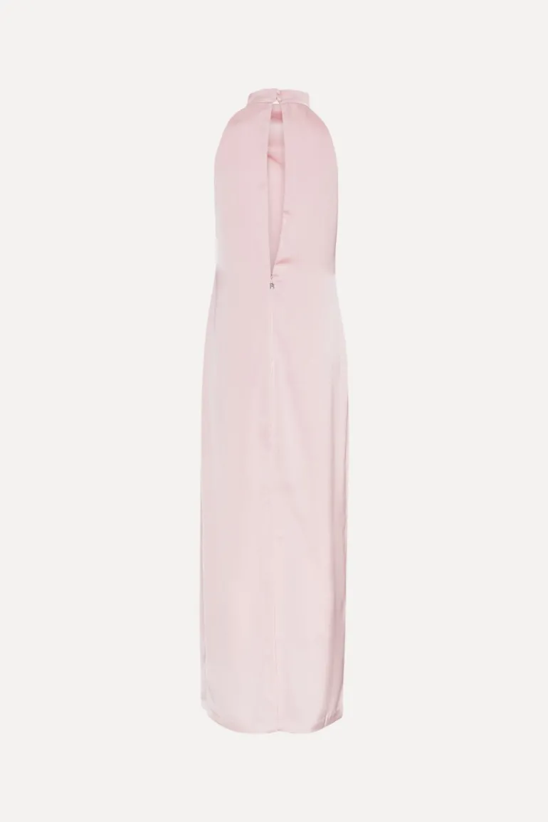 Satin Halterneck Dress Pink