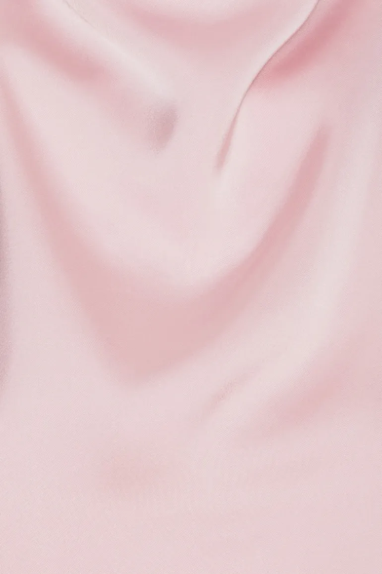 Satin Halterneck Dress Pink