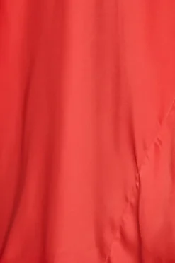 Satin Maxi Dress Red