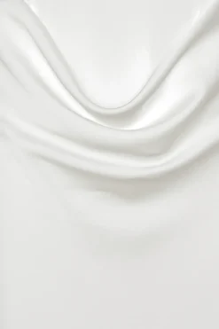 Satin Maxi Train Dress White