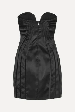 Satin Mini Dress Black