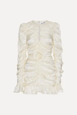Satin Mini Dress White