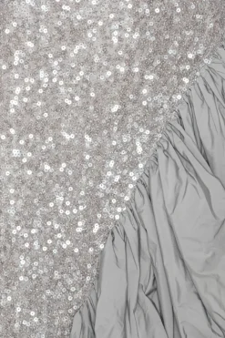 Sequin Asymmetric Dress Grey