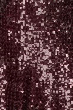 Sequin Maxi Dress Burgundy