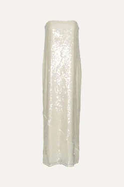 Sequin Maxi Dress White