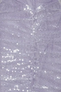 Sequin Midi Dress Purple