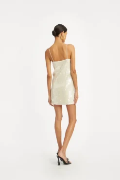 Sequin Mini Dress White