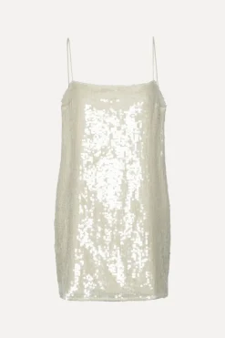 Sequin Mini Dress White