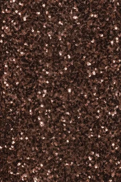 Sequin Pencil Skirt Dark Brown