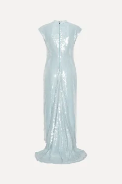 Sequins Cap Sleeve Dress Light Blue