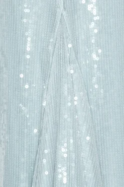 Sequins Cap Sleeve Dress Light Blue