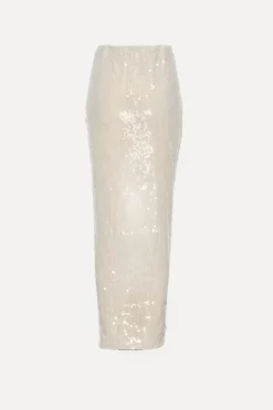Sequins Knot Skirt Creme