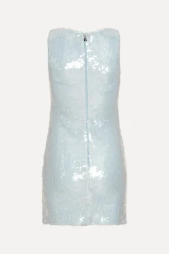 Sequins Mini Dress Light Blue
