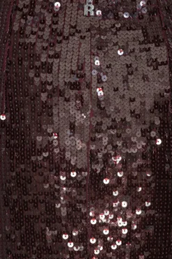 Sequins Pencil Skirt Burgundy